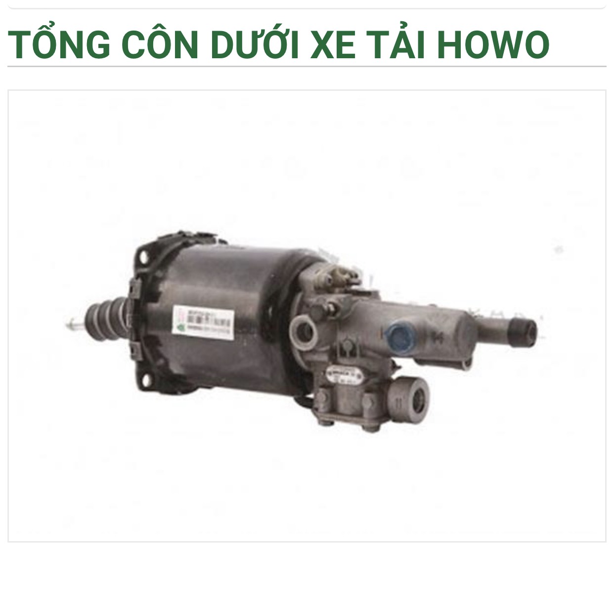 Tổng côn dưới các loại xe tải 