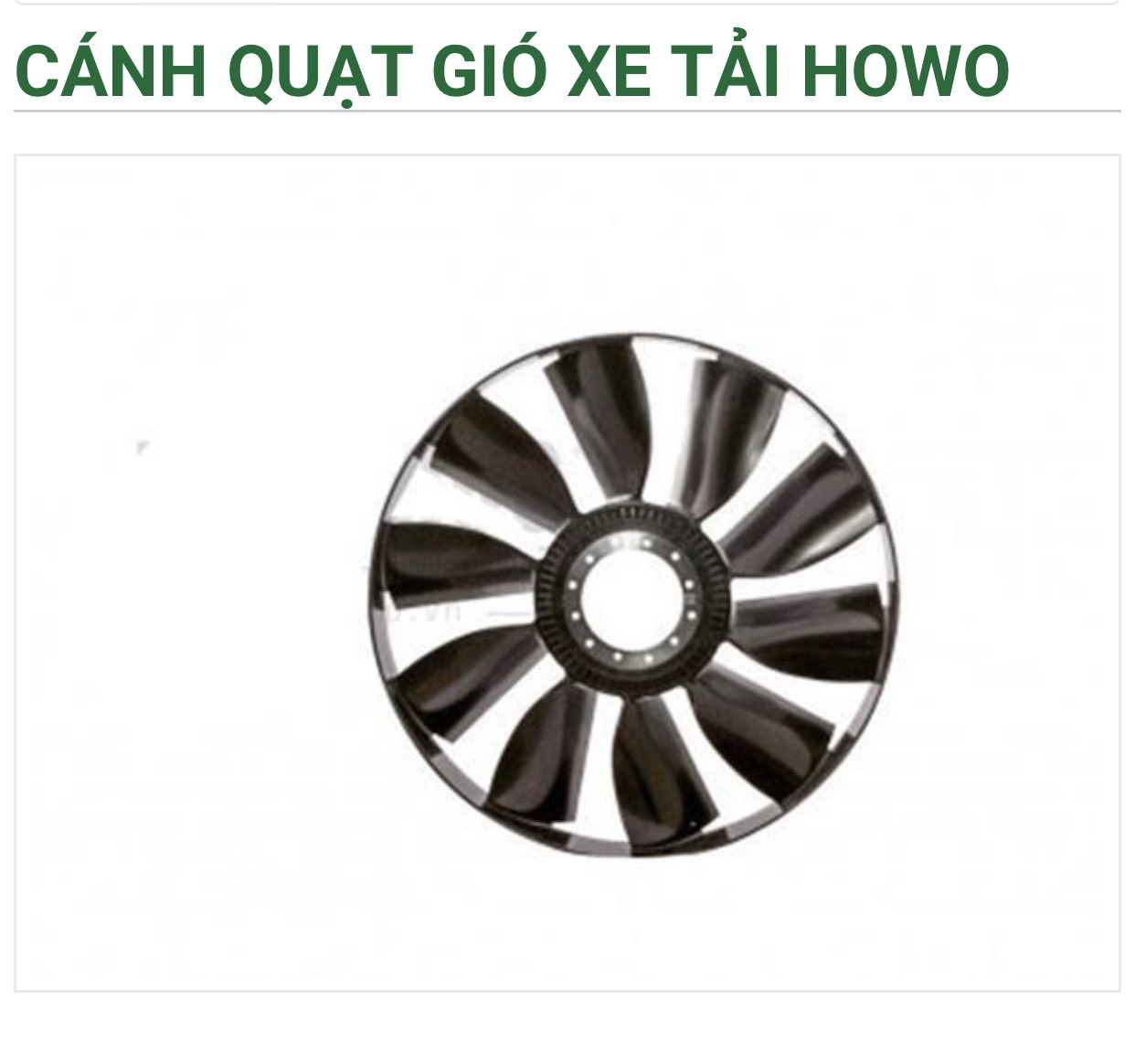 Cánh quạt xe tải các loại