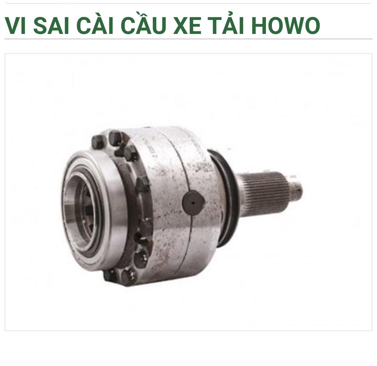 Vi sai cài cầu xe tải 